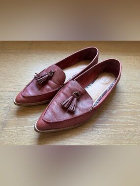 Sperry Women's Burgundy Tassel Leather Loafers